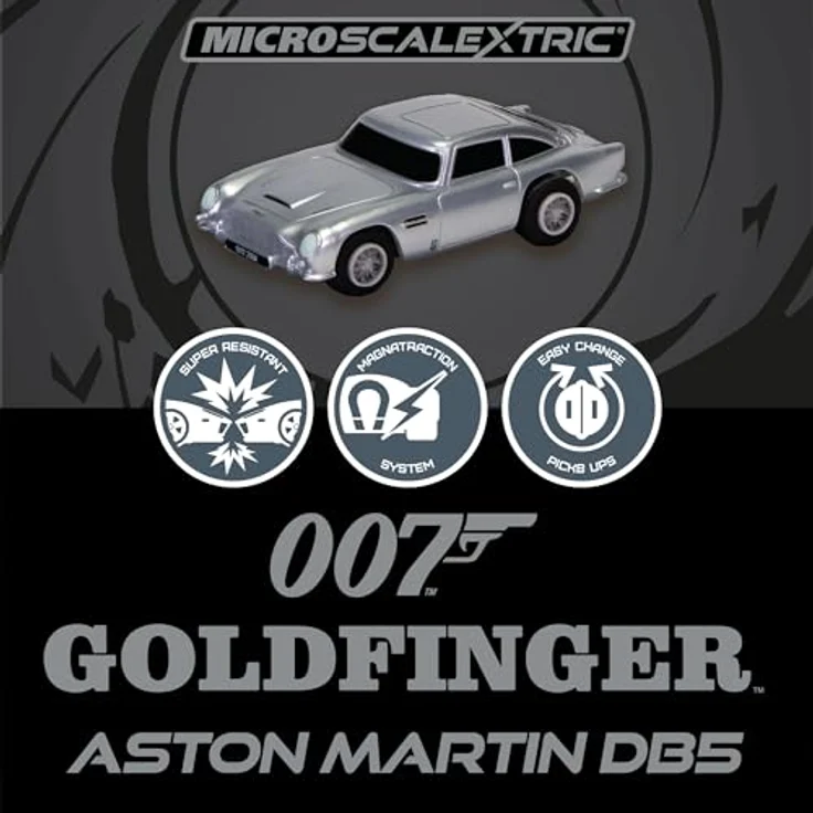Scalextric Micro James Bond DB5 - Goldfinger, Rennbahn Zubehör mit detaillierter Fahrzeugnachbildung – Bild 5