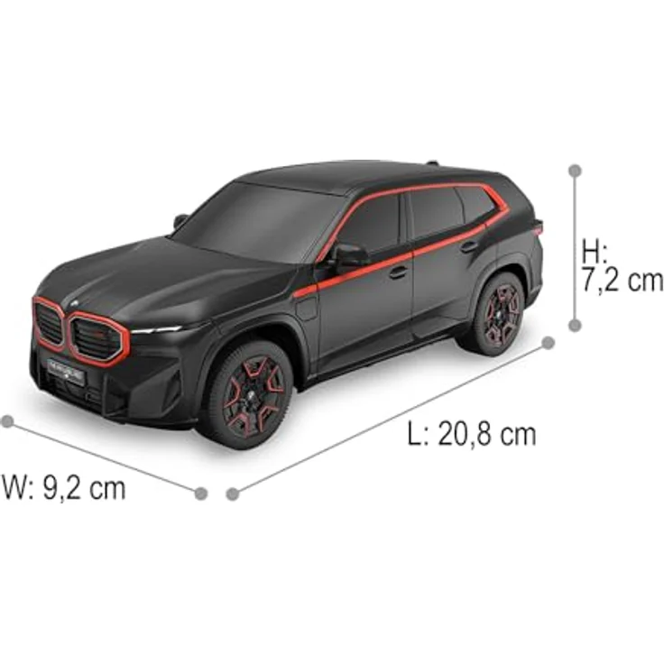 JAMARA BMW XM 1:24, ferngesteuertes SUV in schwarz mit 2,4GHz Fernsteuerung und originalgetreuer Lackierung – Bild 3