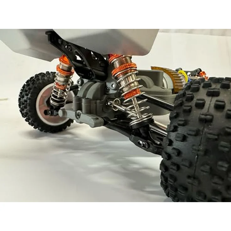 DF Models Z-06 XL Buggy - 1:12 - RTR, 60 km/h, 4WD-Antrieb, Aluminium-Öldruckstoßdämpfer, Metall-Antriebswellen, Rot – Bild 4