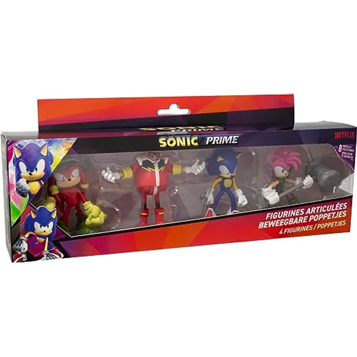 Lansay Sonic Prime Figuren Set, 4 bewegliche Sammelfiguren, 7,5 cm, Spielzeug für Kinder ab 8 Jahren – Bild 1