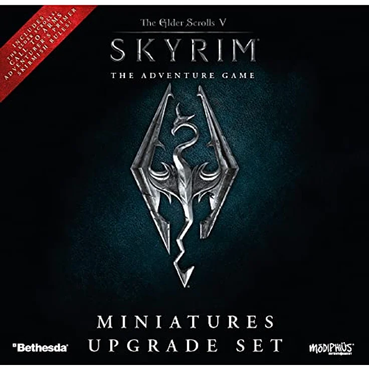 Modiphius The Elder Scrolls: Skyrim – Abenteuer-Brettspiel – Miniaturen-Upgrade-Set | Brettspiel | ab 14 Jahren | 1-4 Spieler | 60-120 Minuten Spieldauer, grau, rot – Bild 3