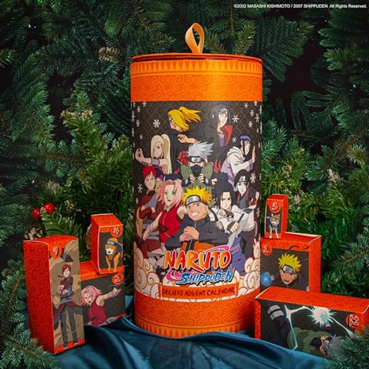 Cinereplicas Naruto Adventskalender Deluxe 2025, mit 24 exklusiven Geschenkartikeln, offiziell lizenziertes Merchandise für Fans und Sammler – Bild 5