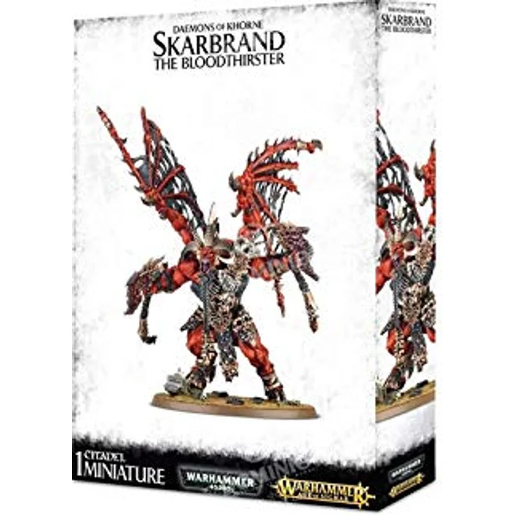 Games Workshop 99129915021 Skarbrand [Miniatur, Warhammer], Schwarz - The Bloodthirster mit daemonischen Äxten, Kunststoff, unlackiert, Zusammenbau erforderlich – Bild 2