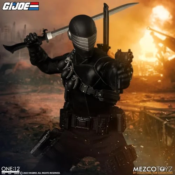 Mezco G.I. Joe 1/12 Snake Eyes Deluxe Edition, 17 cm Sammelfigur, MEZ76391 – Bild 4