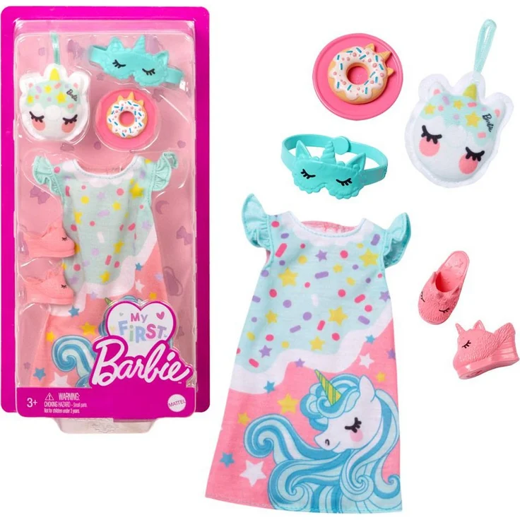 Barbie Puppenkleidung Schlaf-Kleid My First Barbie Mattel Puppen-Kleidung Trend Mode – Bild 1