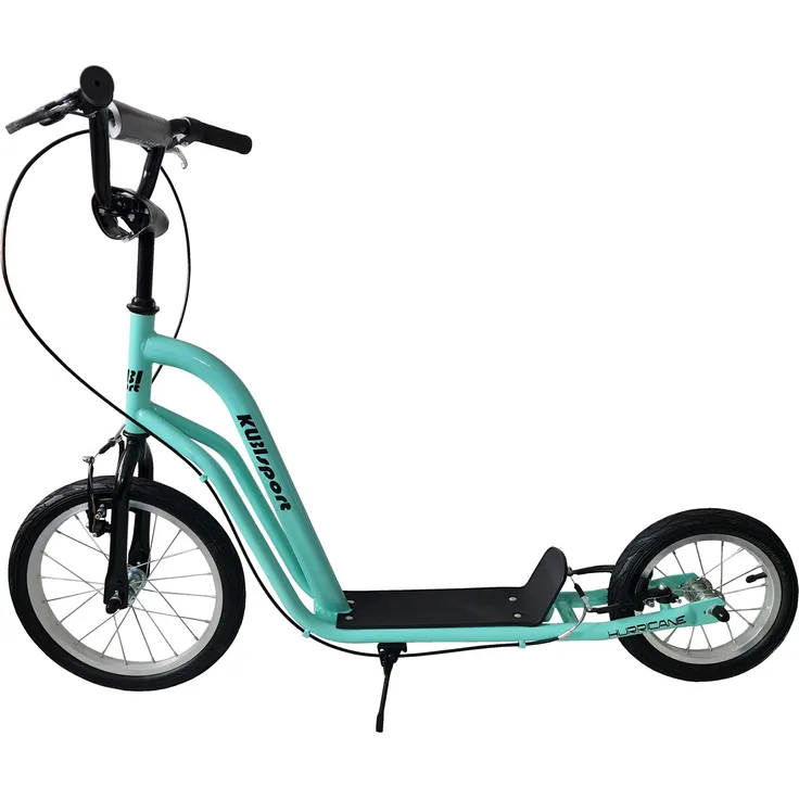 KUBIsport Scooter Hurricane 16/12", türkis - leichter und wendiger Urban-Scooter