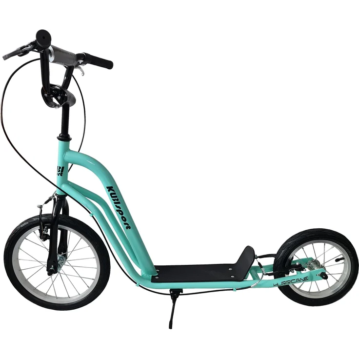 KUBIsport Scooter Hurricane 16/12", türkis - leichter und wendiger Urban-Scooter