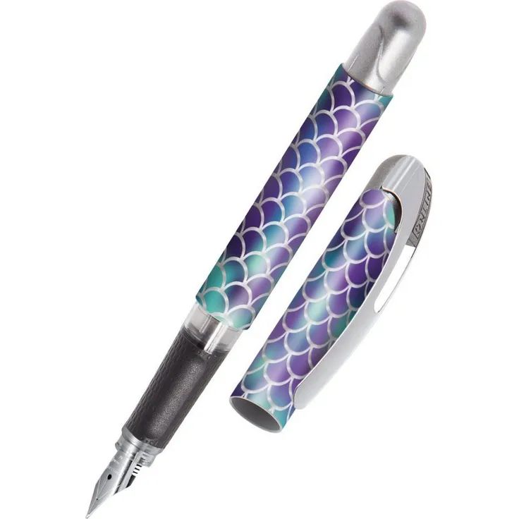 Online Pen Füller College Füllhalter, ergonomisch, ideal für die Schule, hergestellt in Deutschland, Blau