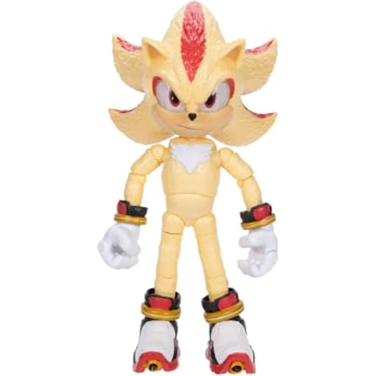 Sonic The Hedgehog Sonic 3 Movie Super Shadow Actionfigur, 13 cm hochbeweglich, offiziell lizenziert, für Jungen/Mädchen, empfohlen ab 3 Jahren – Bild 2