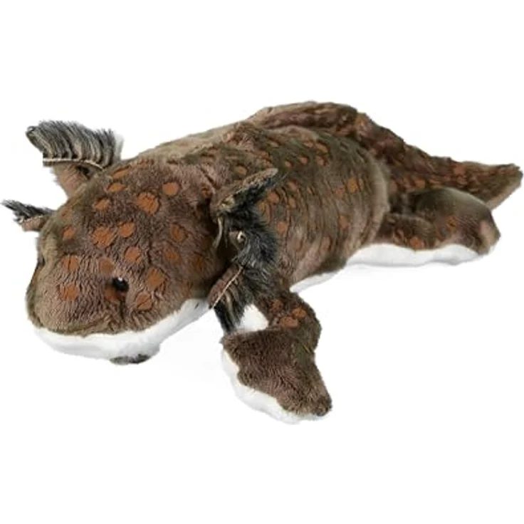Teddys Rothenburg Kuscheltier Axolotl, braun, 28 cm, aus kuschelweichem Plüsch, maschinenwaschbar bis 30°C – Bild 1
