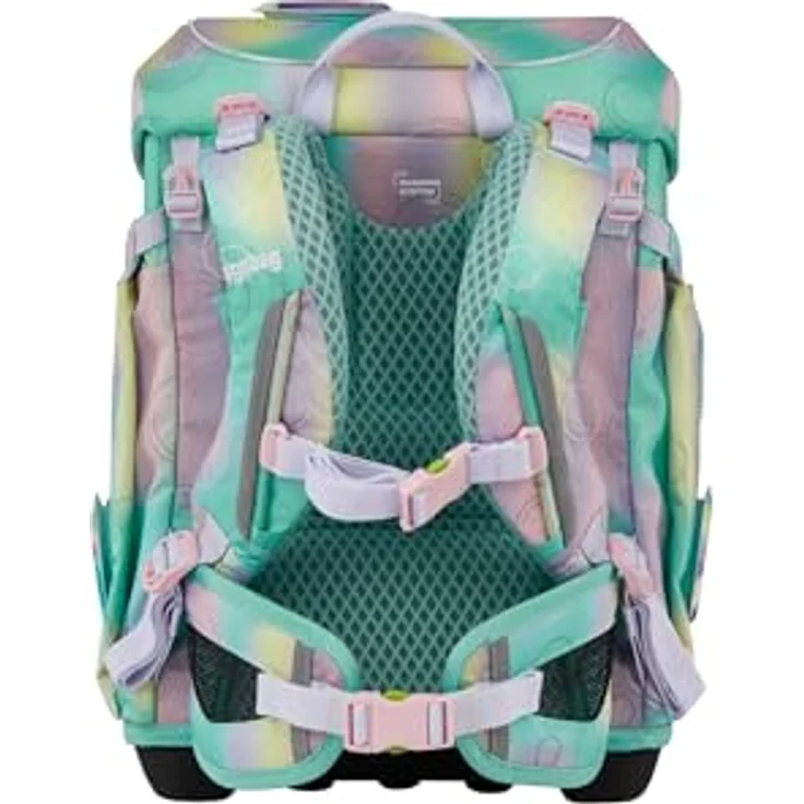 ergobag cubo Light Set, ergonomischer Schulranzen 6-teilig, extra leicht mit Hüftgurt, 860 g, recycelte Materialien, individuelle Kletties, hohe Sichtbarkeit durch Reflektoren – Bild 5