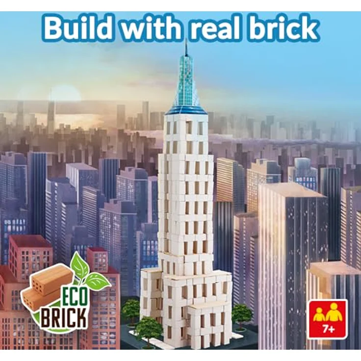 Trefl Brick Trick Travel: Empire State Building, Kreativ-Set mit 420 EKO Bausteinen, wiederverwendbar, für Kinder ab 7 Jahren – Bild 2