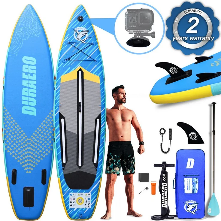 DURAERO Inflatable SUP-Board Stand up Paddle Board SUP, 330x76x15cm, Tragkraft bis 150Kg, vielseitiges und zugängliches Wassersportgerät