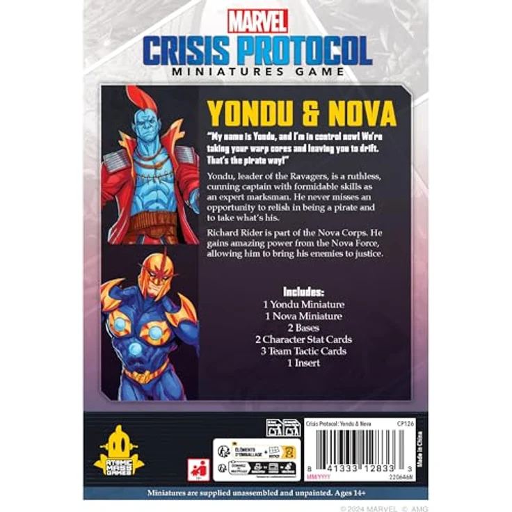 Atomic Mass Games AMGD2131 - Marvel: Crisis Protocol Yondu & Nova Character Pack, spielbare Miniaturfiguren für das Tabletop-Spiel – Bild 2