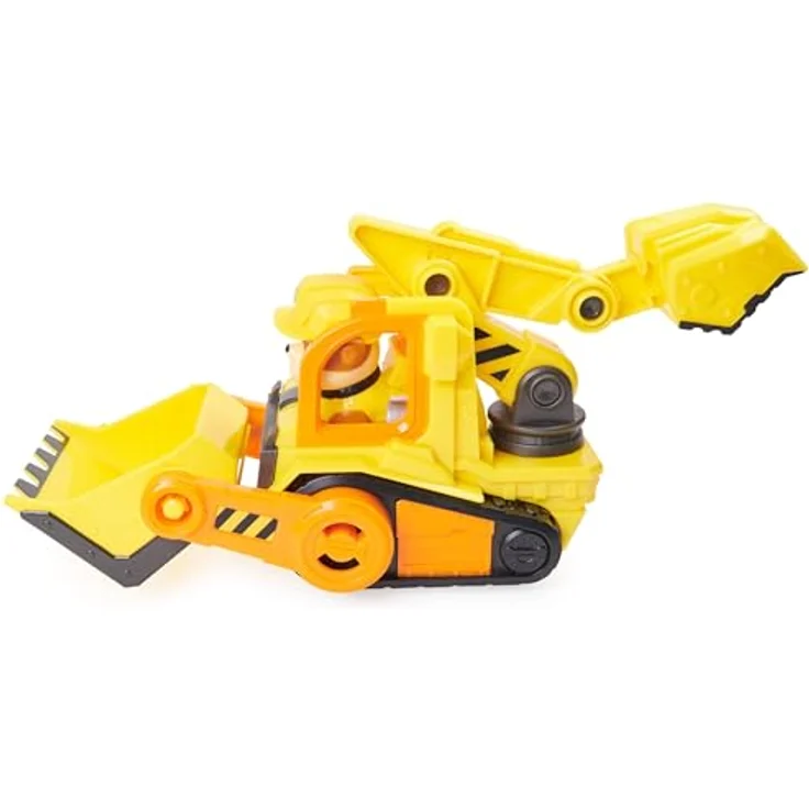 Spin Master Rubble & Crew, Core Vehicle Solid Rubble mit beweglicher Planierraupenschaufel und abnehmbarer Rubble-Spielfigur – Bild 7