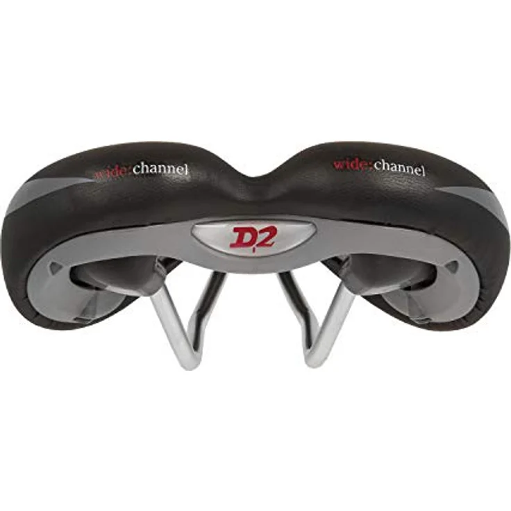 Velo Wide:Channel Touringsattel, Fahrradsattel, O-Zone Full Cut, Wide Channel, ARC-TECH gefederter Stützpunkt, D2 Konstruktion/ Einlage, 270x175mm,schwarz – Bild 3