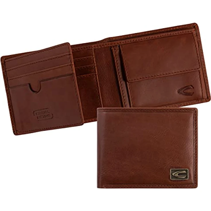 camel active Japan Herren Geldbörse RFID Klein Querformat Leder Cognac Braun – Bild 2