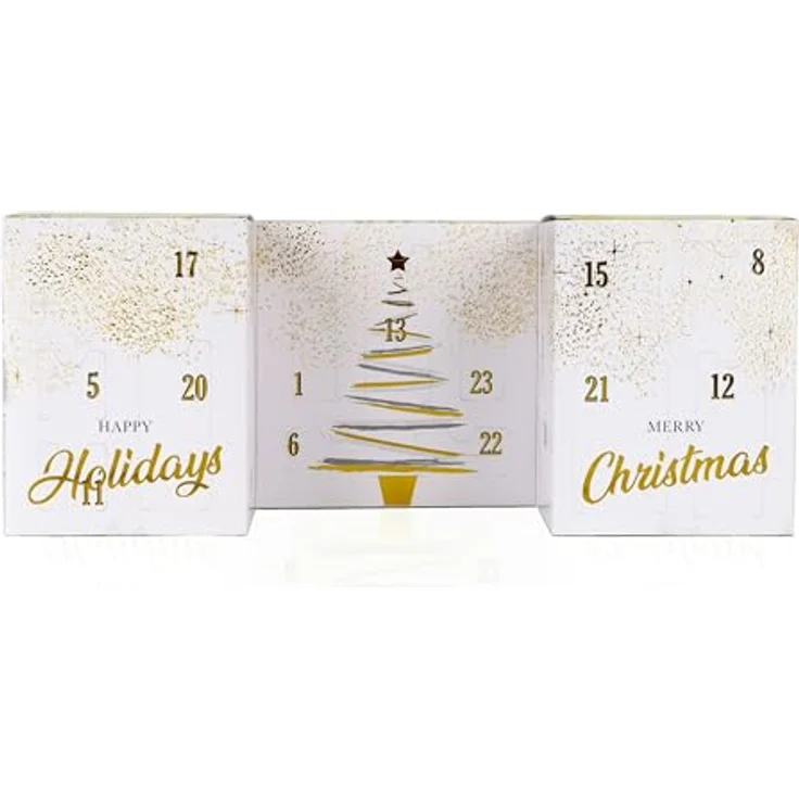 accentra – Adventskalender Beauty mit 24 Make up & Kosmetik Produkten – Schmink Adventskalender Frauen mit Lippenstift, Wimpern, Nagellack, Lidschatten, Applikatoren uvm. – Weihnachtskalender Beauty – Bild 2