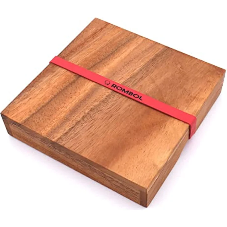 ROMBOL rutschende 15 und 34, Zwei Spiele in einem, Holzspiel, Denkspiel, Knobelspiel, Geduldspiel aus Holz, Samena-Holz, matt braun – Bild 4