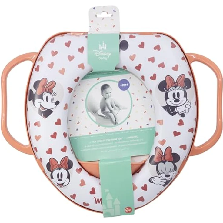 Tataway Disney Minnie Toilettenverkleinerer, anatomisch geformt mit Anti-Rutsch-System und gepolstertem Sitz, Nordic Pink – Bild 3