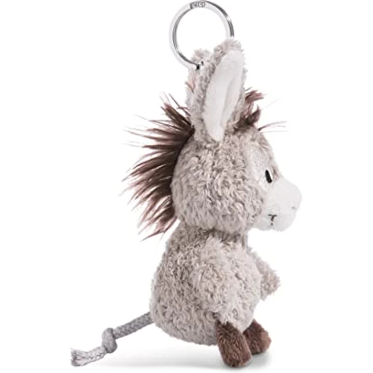 NICI 49030 Schlüsselanhänger Esel Donkeylee 10cm grau-Begleiter Kuscheltieranhänger mit Schlüsselring für Schlüsselband, Schlüsselbund & Schlüsselhalter – Bild 2