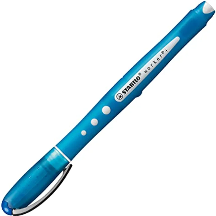 Tintenroller - STABILO worker+ colorful - medium - Einzelstift - blau – Bild 2