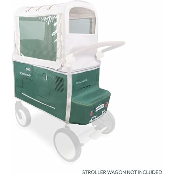 Wonderfold Wetterschutz VW2 KinderVan, Weather Cover mit Volkswagen-Design, rundum wasserfest, UV-Schutz UPF50, smarte Fenster – Bild 4