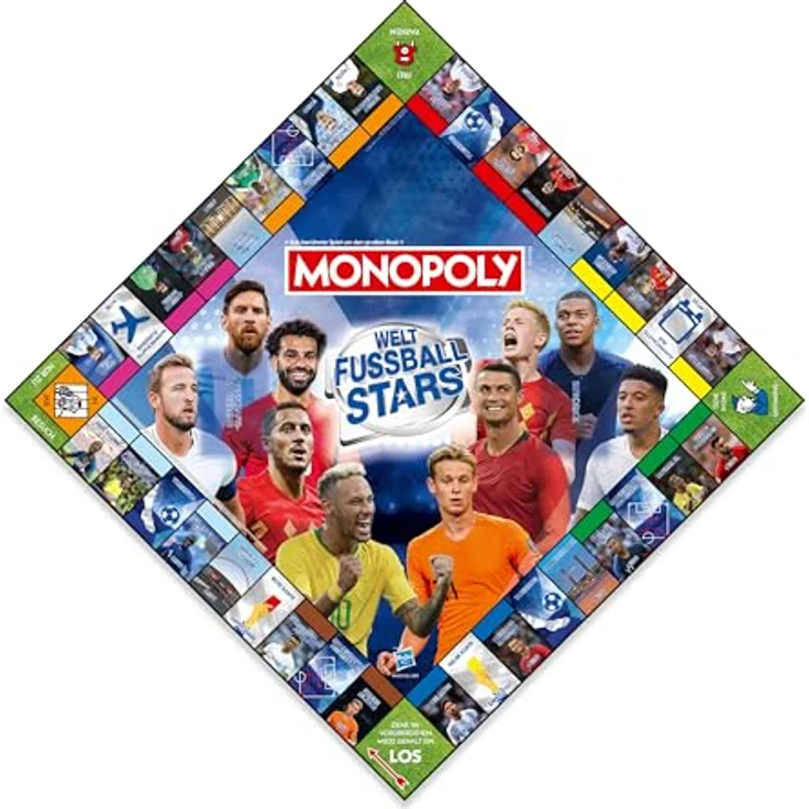 Winning Moves Monopoly Weltfussball Stars, Brettspiel für 2-6 Spieler mit 8 Metallspielsteinen, ab 8 Jahren, Fußball Edition – Bild 5