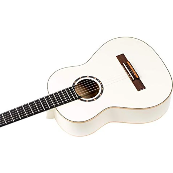 Ortega Guitars weiße Konzertgitarre 3/4-Größe - Family Series - inklusive Gigbag - Mahagoni / Fichtendecke (R121-3/4WH) – Bild 4
