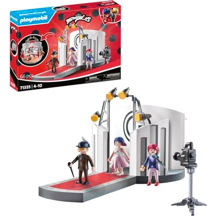 PLAYMOBIL Miraculous 71335, Gabriels Fashion Show mit Marinette, Adrien und Nadja, vielseitiges Spielzeug ab 4 Jahren, robustes Design ohne chemische Reinigung – Bild 1