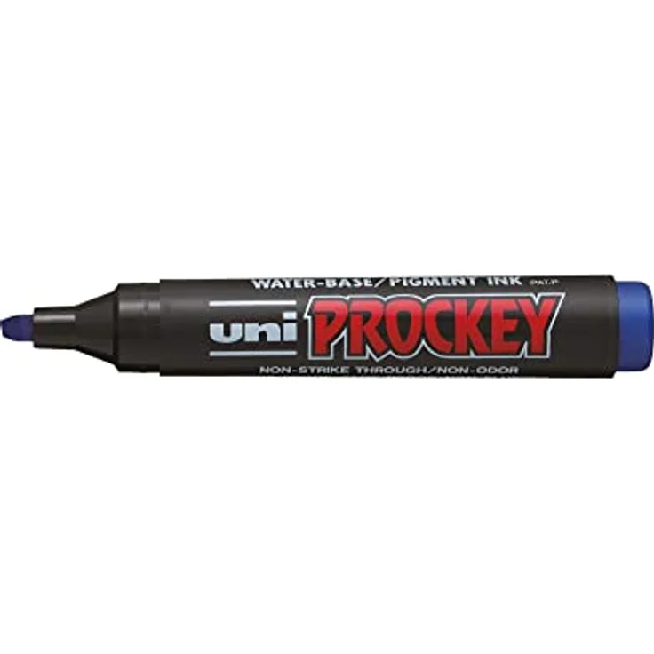 uni-ball Uni Prockey Uni Mitsubishi Pencil – Permanentmarker geruchslos PM126 – Multihalter, Wasserbasis, geruchsneutral – abgeschrägte Spitze 5,7 mm – Null-Verpackung aus Kunststoff – 8 Farben – Bild 3