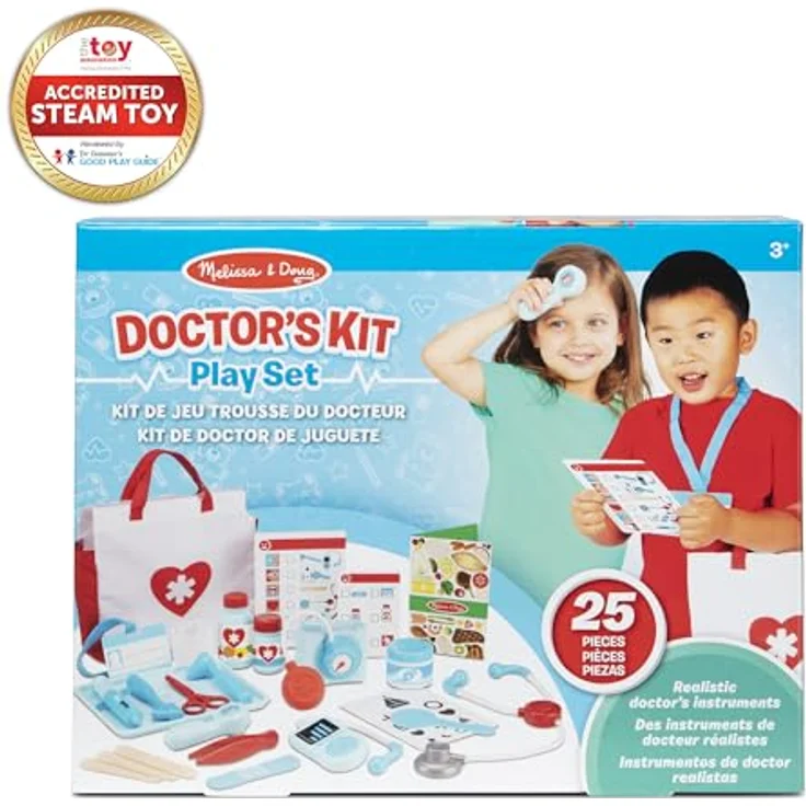 Melissa & Doug Gute Besserung Arzt-Spielset | Holzspielzeug | Rollenspielzeug | Montessori | Spielset | 3+ | Geschenk für Jungen oder Mädchen – Bild 10
