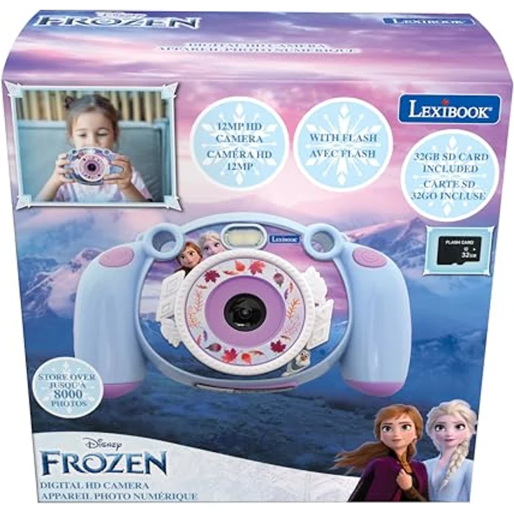 Lexibook Frozen Kinderfotoapparat, Foto- und Videokamera mit 32 GB Speicher, wiederaufladbarer Akku für Kinder ab 4 Jahren – Bild 4