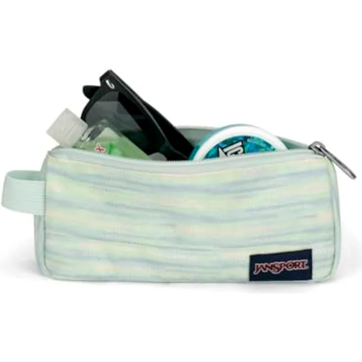 JANSPORT Large Accessory Pouch, Zubehörtasche mit Reißverschluss aus recycelten Materialien, 70S Space DYE Fresh Mint – Bild 3