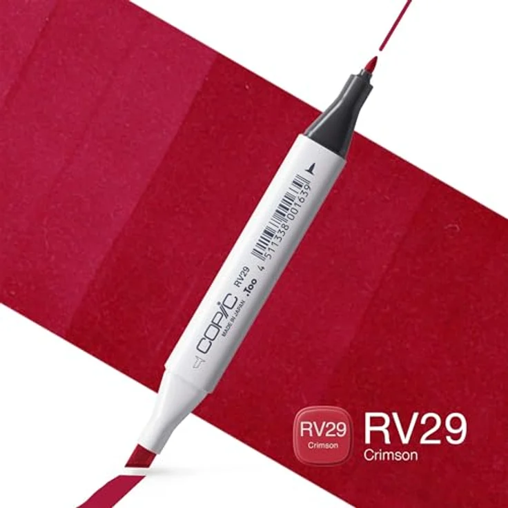 Copic Classic Marker Typ RV - 29, Crimson, professioneller Layoutmarker mit dualem Spitzensystem und schnelltrocknender Tinte – Bild 2