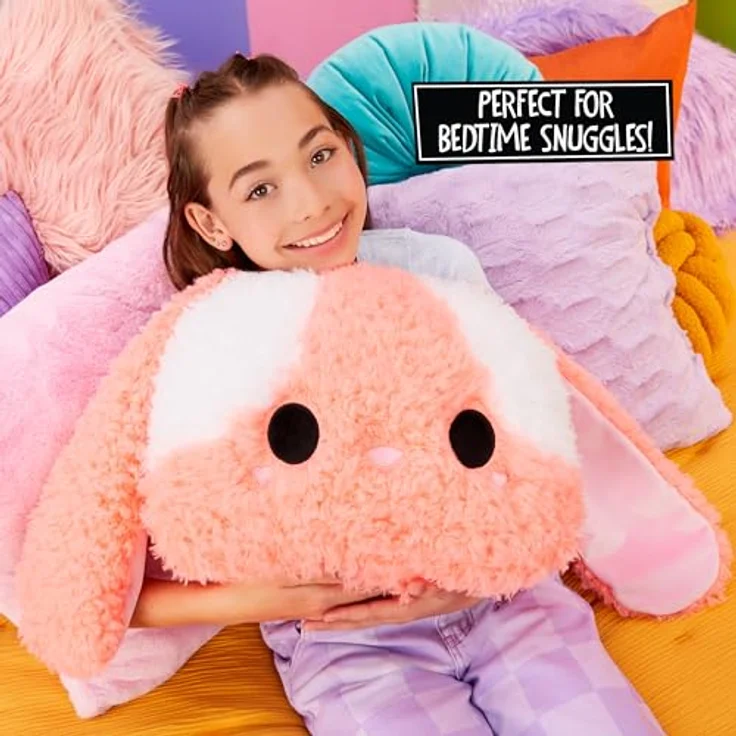 Fluffie Stuffiez Pillow Fight Plush Bunny, interaktives Kuscheltier mit ASMR-Funktion, einfache Reinigung mit eigenem Staubsauger, für Kinder ab 4 Jahren und Sammler – Bild 5