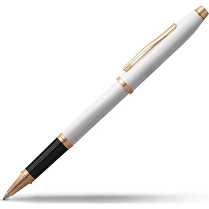 Cross CENTURY Rollerball Pen, Weiß-Roségold mit elegantem Design und komfortablem Griff – Bild 1