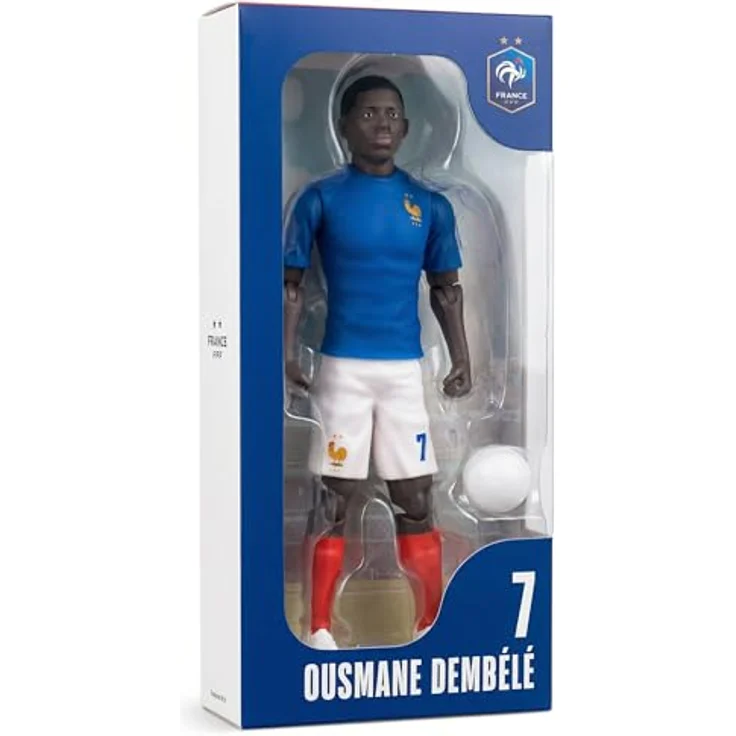 Megableu FFF Demblé Figur Nr. 7 – 20 cm große Fußballfigur mit 10 Gelenkpunkten, offizielles Lizenzprodukt der französischen Nationalmannschaft, inkl. Ball – Bild 1