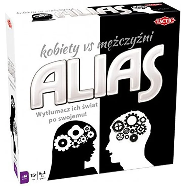 Tactic Brettspiel Alias Women Vs. Men, interaktives Spiel für 4 Personen, 400 Karten, litauische Sprache, für Spieler ab 15 Jahren – Bild 2