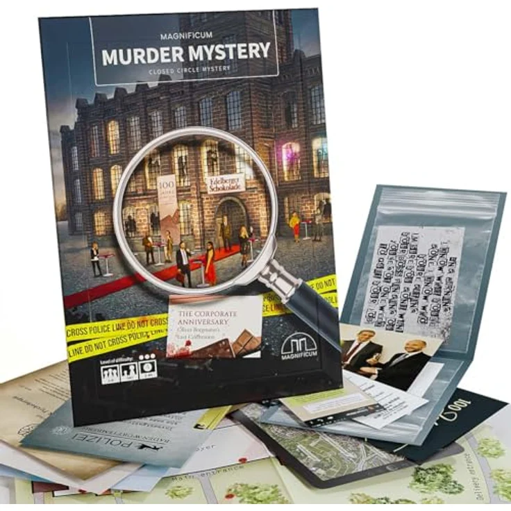 MAGNIFICUM Murder Mystery Game, The Corporate Anniversary - Oliver Borgmann's Last Celebration, Detektivspiel für 1-6 Spieler, 2-4 Stunden Spielzeit, Englisch – Bild 1