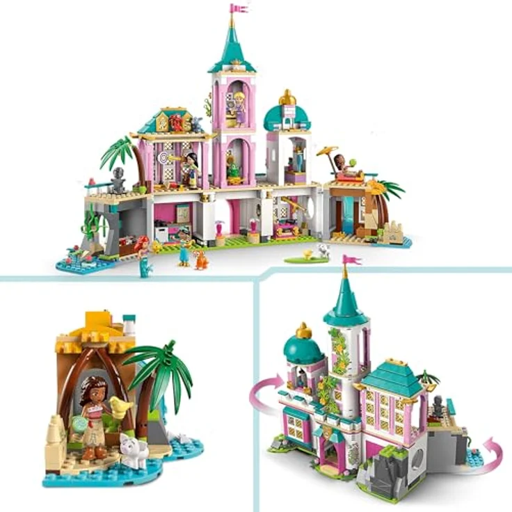 LEGO Disney Princess 43267 Prinzessinnenschloss mit Haustieren, 787 Teile, dreigeschossig, mehrfarbig, inkl. 10 Mini-Figuren – Bild 3