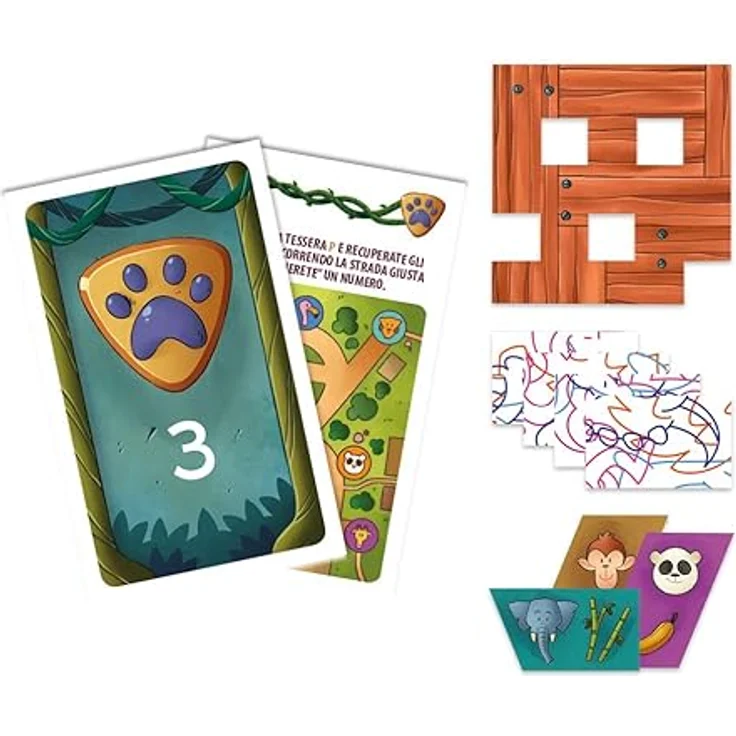 Clementoni Galileo Escape Game Junior - Flucht aus dem Zoo, Brettspiel für Kinder ab 6 Jahren - Gesellschaftsspiel & Familienspiel, 11.2 x 15.6 x 3.2 - Preisvergleich – Bild 2