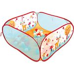 LUDI Ludi Aire De Jeu Motiv Hase, Praktisches NOMADE Bällebad mit lächelnden Details, blau