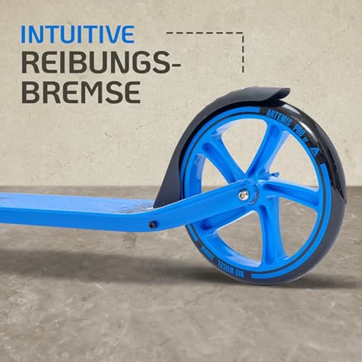 Apollo Artemis City Roller, Höhenverstellbarer Scooter mit großen Rädern, klappbar, für Kinder ab 6 Jahre - blau – Bild 4