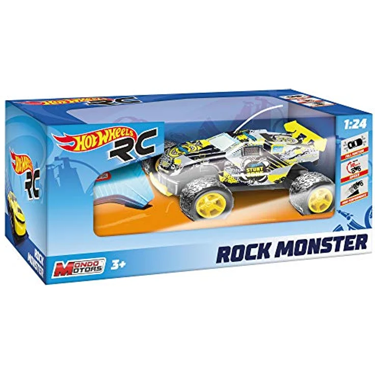 Happy People 63339 Rc - Hot Wheels Rockmonster Auto, Blau, Ferngesteuertes Auto mit erster Qualität – Bild 4