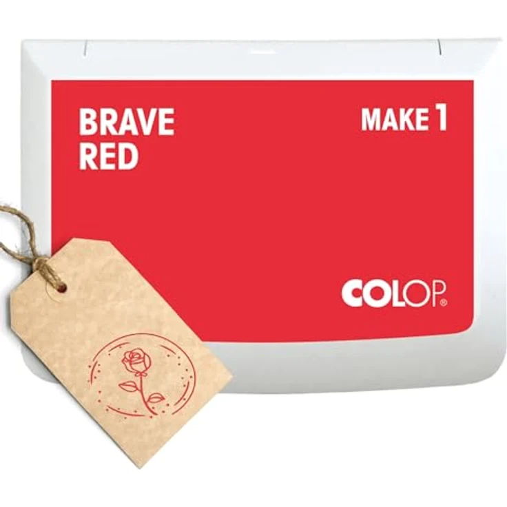 COLOP Stempel Make 1, 10,1 cm x 7,5 cm, Stempelfläche ca. 9,0 x 5,3 cm, auf Wasserbasis, blau – Bild 2