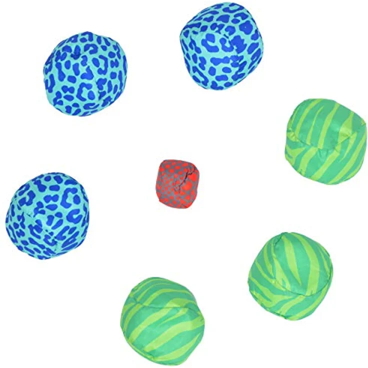 Ocean 5 Crossboule Set, Soft Boule & Street Boccia, vielseitig für drinnen und draußen, Animal Print Green/Blau – Bild 4