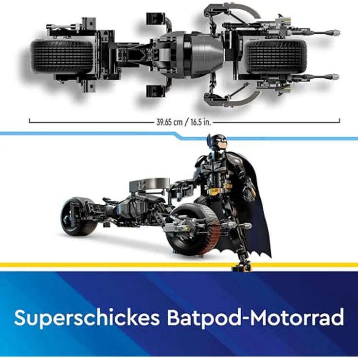 LEGO® Konstruktionsspielsteine Batman™ Baufigur mit dem Batpod (76273), LEGO Super Heroes, (713 St), Made in Europe – Bild 5