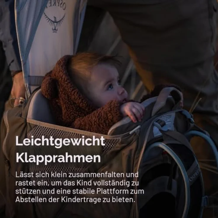 Osprey Poco LT, Babytrage mit optimalem Tragekomfort, robustem Nylon und praktischen Fächern – Bild 5