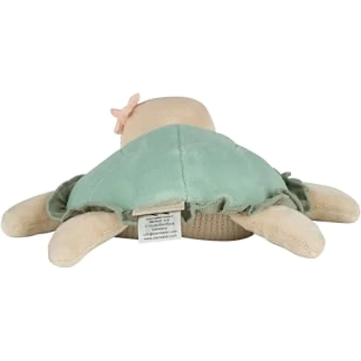 Sterntaler Kuscheltier S Schildkröte, weich wattiertes Kuscheltier in pudergrün mit süßen Details und unifarbener Stoffkombination. – Bild 2